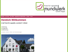 Tablet Screenshot of mundwerk-brakel.de